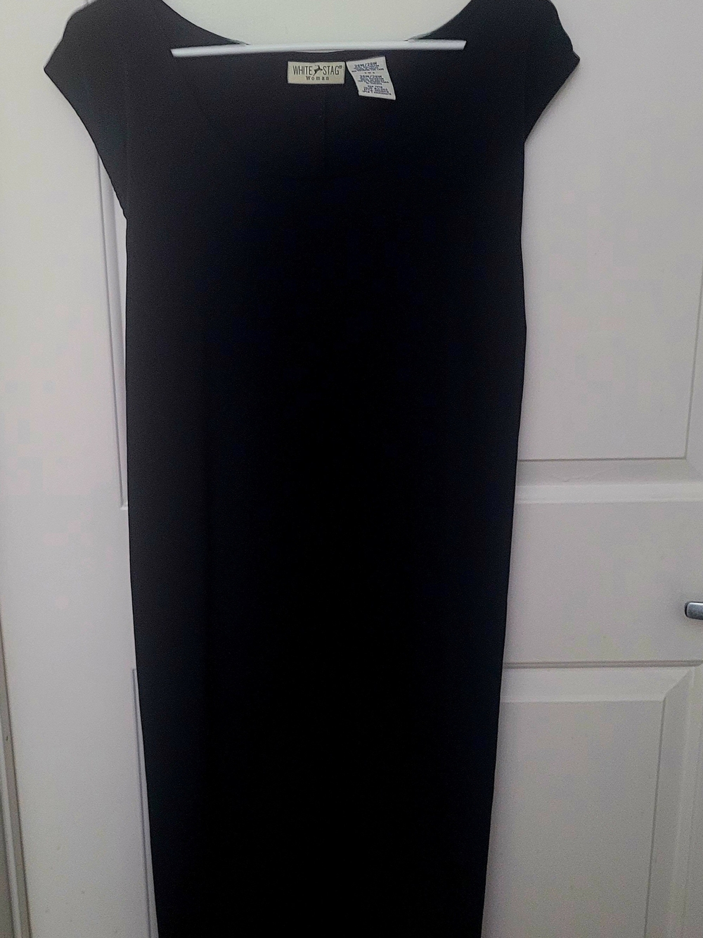 White Stag Black Knit Plus Size Vented Maxi Dress Sz 26W/28W